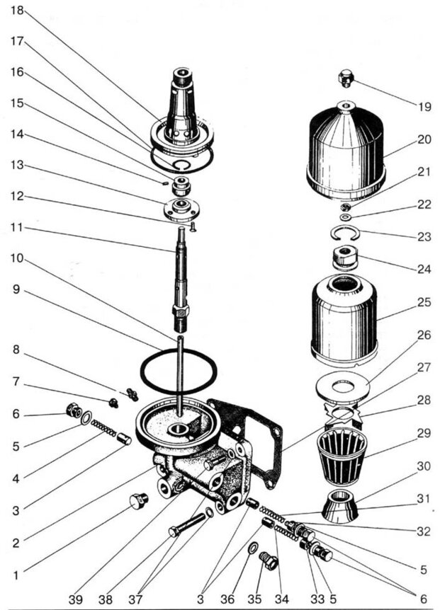 Centrifugaal oliefilter 1404