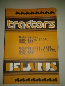 Belarus 500 / 800 / 900 en BX Handleiding / Instructieboek